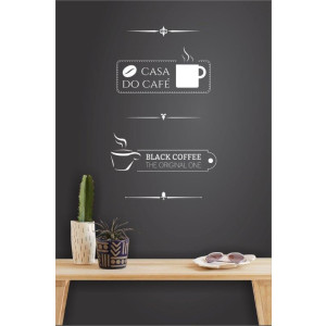 Adesivo Black Wall - Kit Casa do Café