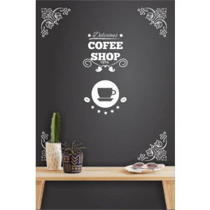Adesivo Black Wall - Kit Coffee Shop