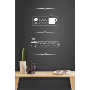 Adesivo Black Wall - Kit Casa do Café